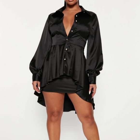 FASHION NOVA Hi Lo Corset Waist Top - Picture 3 of 4